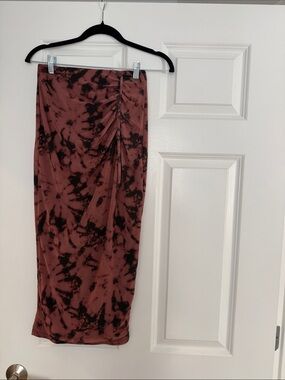 ASOS tie dye midi skirt